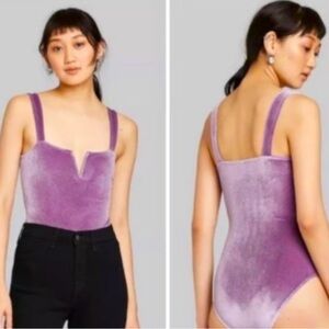 Wild fable| velvet lavender bodysuit